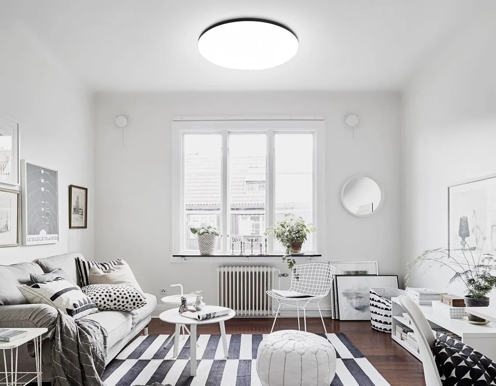 Умный светодиодный светильник Smart Ambrella Light 30W с Wi-Fi, Яндекс Алисой, Tuya, Smart Home, Alexa и ИК пультом FZ2006 BK черный IP54