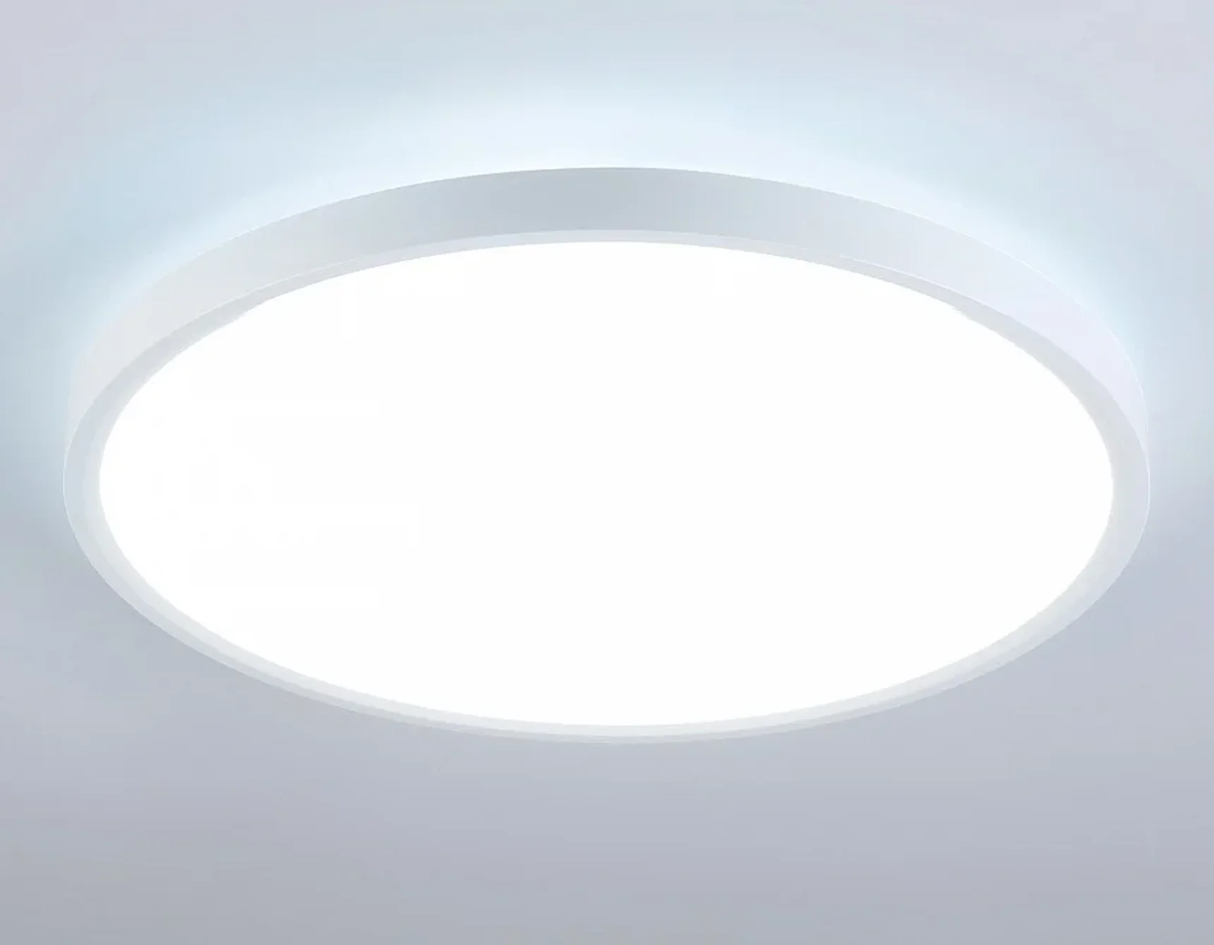 Потолочный светодиодный светильник FZ3005 WH белый IP44 33W+10W 6400+6400К D375*40 (Без ПДУ)