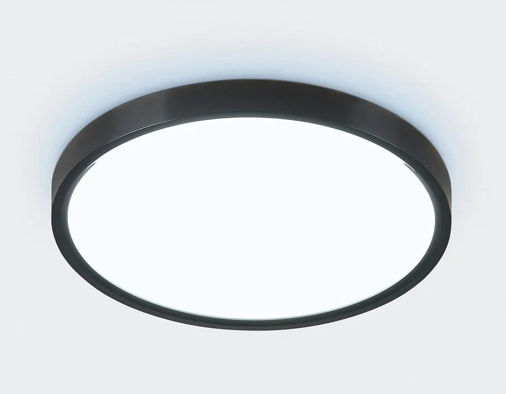 Потолочный светодиодный светильник FZ3050 BK черный IP44 24W+10W 6400+6400К D290*40 (Без ПДУ)