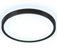 Потолочный светодиодный светильник FZ3050 BK черный IP44 24W+10W 6400+6400К D290*40 (Без ПДУ)