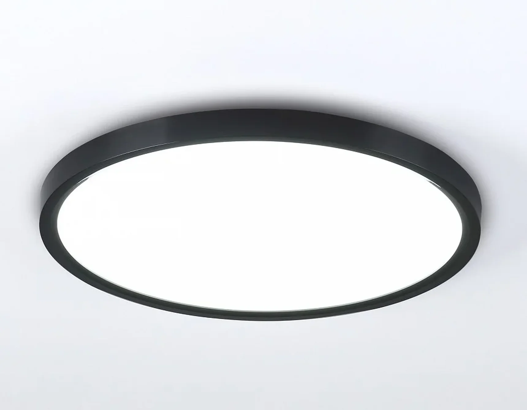 Потолочный светодиодный светильник FZ3055 BK черный IP44 33W+10W 6400+6400К D375*40 (Без ПДУ)