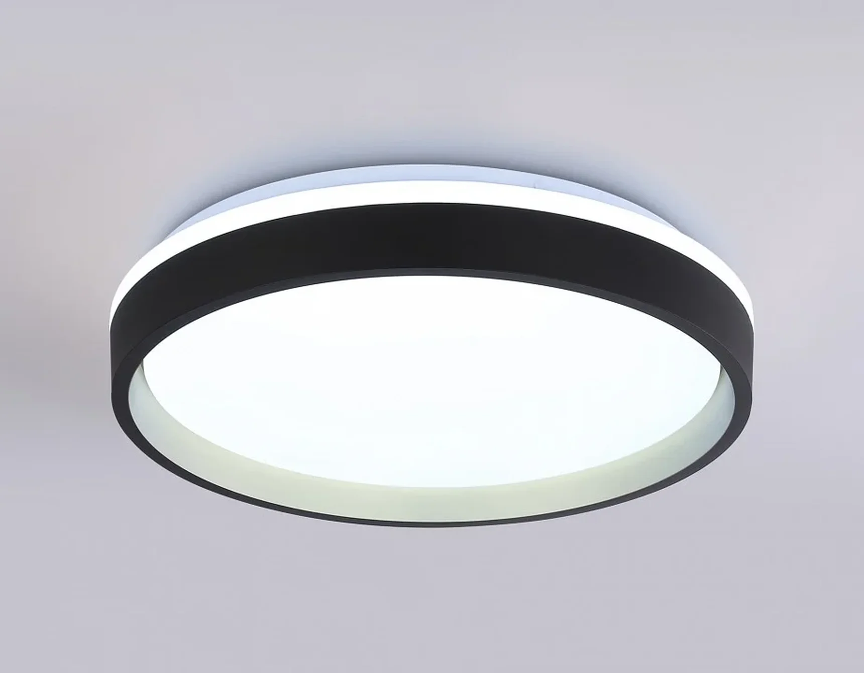 Светодиодный светильник RGB с пультом управления FZ604 BK/GD черный/золото IP20 46W 3000K-6500K+RGB D390*80 (ПДУ ИК)