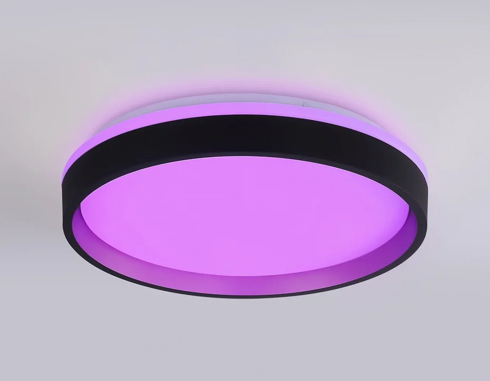 Светодиодный светильник RGB с пультом управления FZ604 BK/GD черный/золото IP20 46W 3000K-6500K+RGB D390*80 (ПДУ ИК)