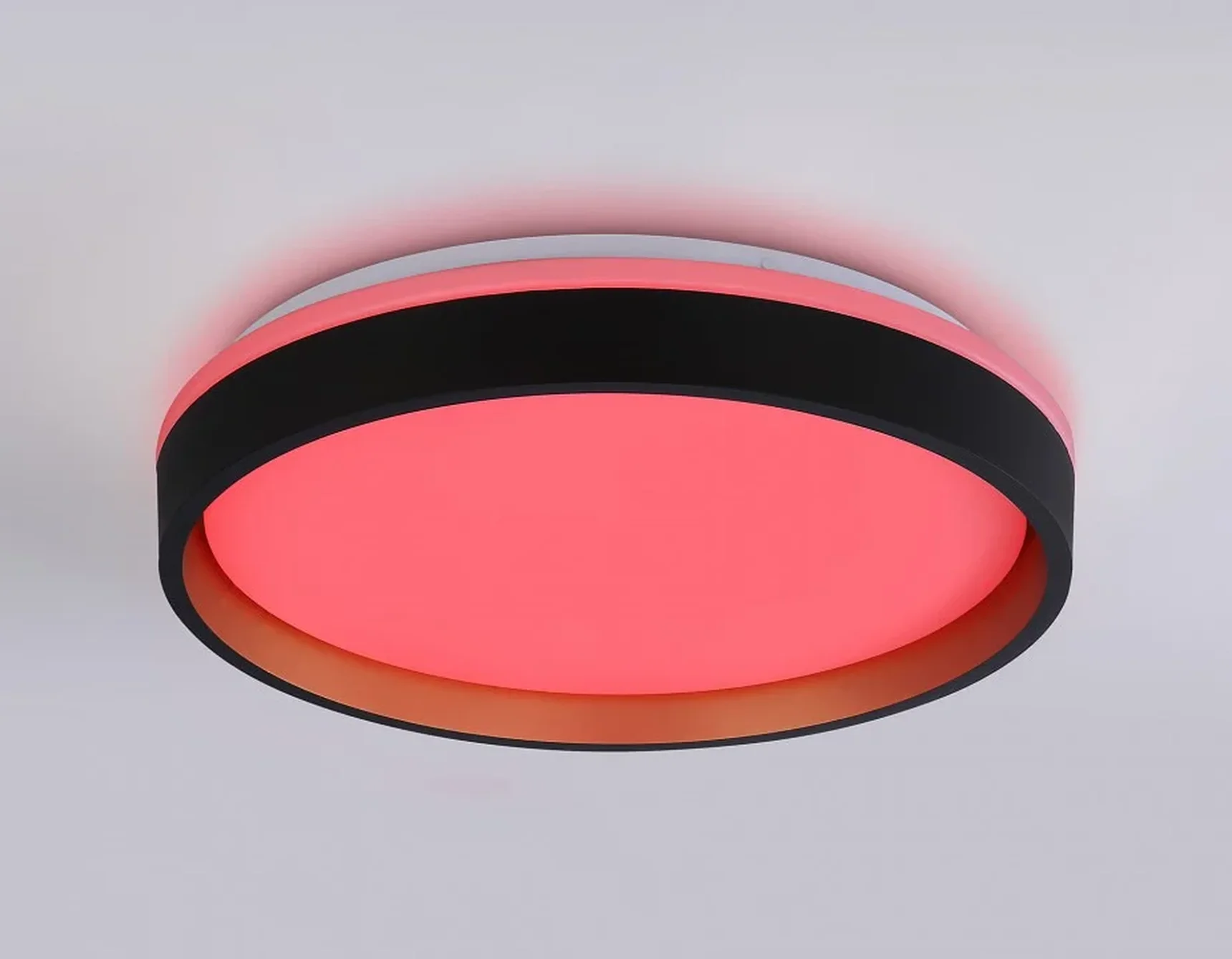 Светодиодный светильник RGB с пультом управления FZ604 BK/GD черный/золото IP20 46W 3000K-6500K+RGB D390*80 (ПДУ ИК)