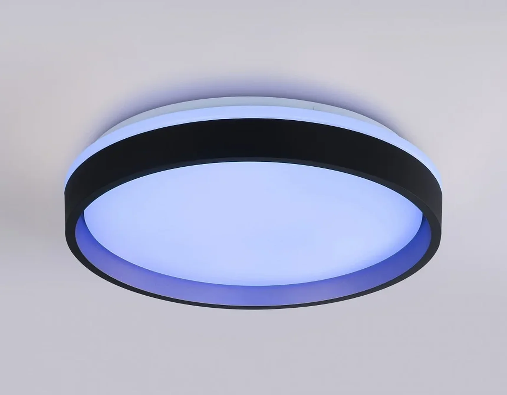 Светодиодный светильник RGB с пультом управления FZ604 BK/GD черный/золото IP20 46W 3000K-6500K+RGB D390*80 (ПДУ ИК)