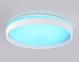 Светодиодный светильник RGB с пультом управления FZ607 WH/GD белый/золото IP20 66W 3000K-6500K+RGB D490*85 (ПДУ ИК)