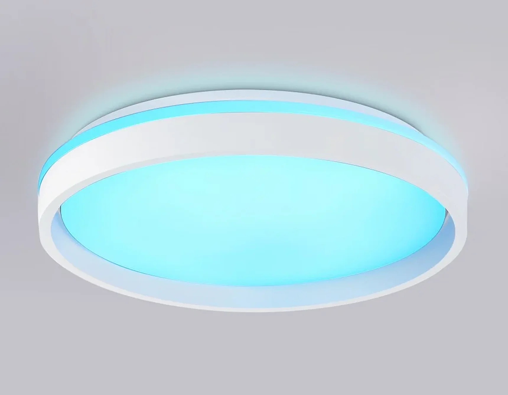Светодиодный светильник RGB с пультом управления FZ607 WH/GD белый/золото IP20 66W 3000K-6500K+RGB D490*85 (ПДУ ИК)