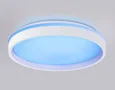 Светодиодный светильник RGB с пультом управления FZ607 WH/GD белый/золото IP20 66W 3000K-6500K+RGB D490*85 (ПДУ ИК)