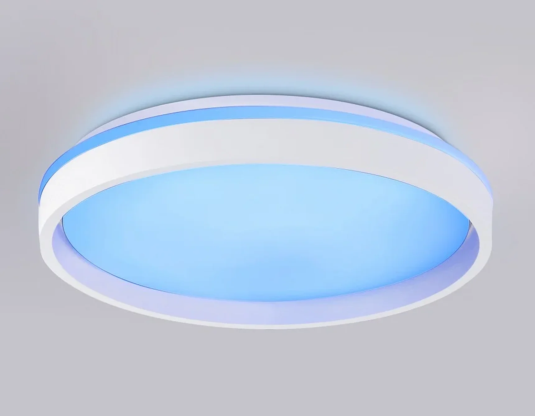 Светодиодный светильник RGB с пультом управления FZ607 WH/GD белый/золото IP20 66W 3000K-6500K+RGB D490*85 (ПДУ ИК)