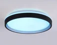 Светодиодный светильник RGB с пультом управления FZ610 BK/GD черный/золото IP20 66W 3000K-6500K+RGB D490*85 (ПДУ ИК)