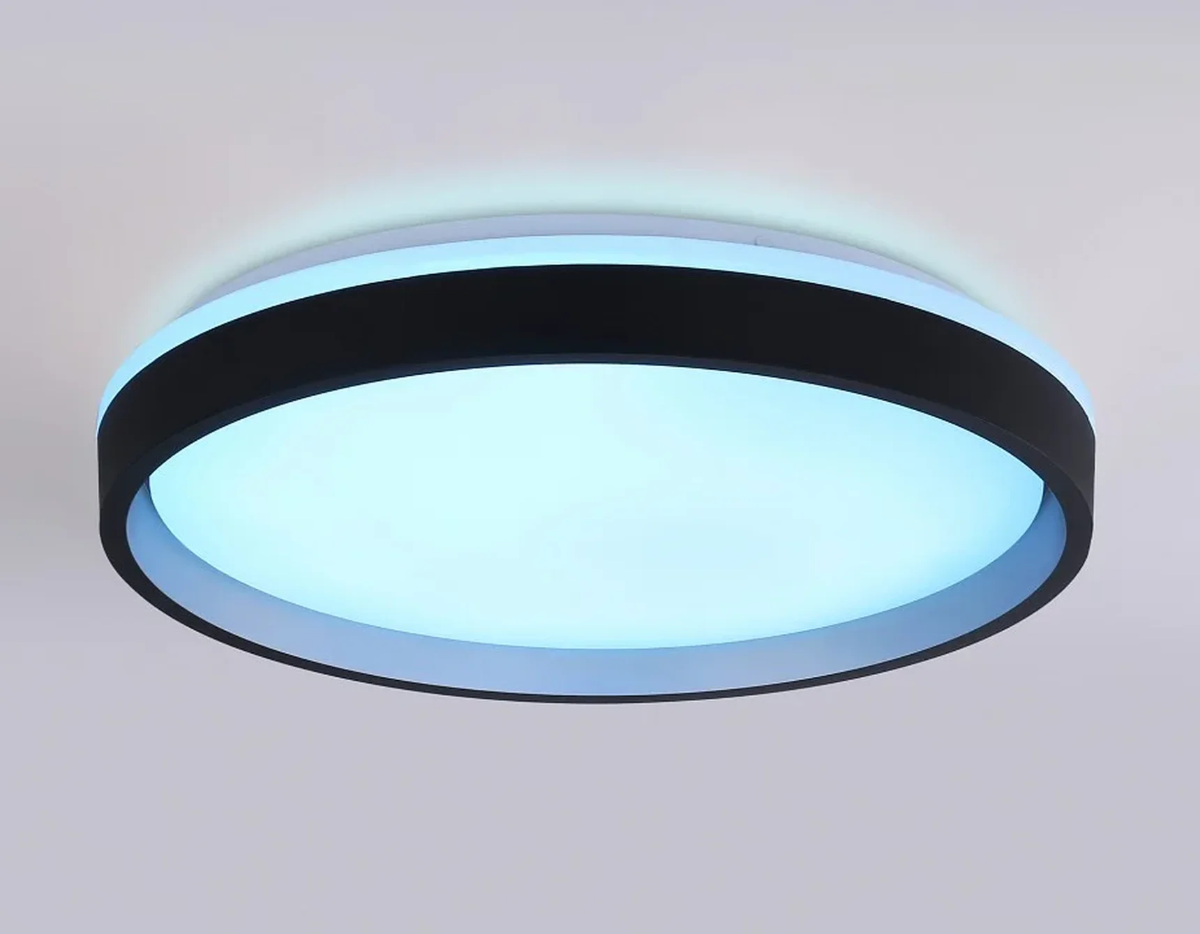 Светодиодный светильник RGB с пультом управления FZ610 BK/GD черный/золото IP20 66W 3000K-6500K+RGB D490*85 (ПДУ ИК)