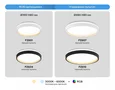Светодиодный светильник RGB с пультом управления FZ610 BK/GD черный/золото IP20 66W 3000K-6500K+RGB D490*85 (ПДУ ИК)