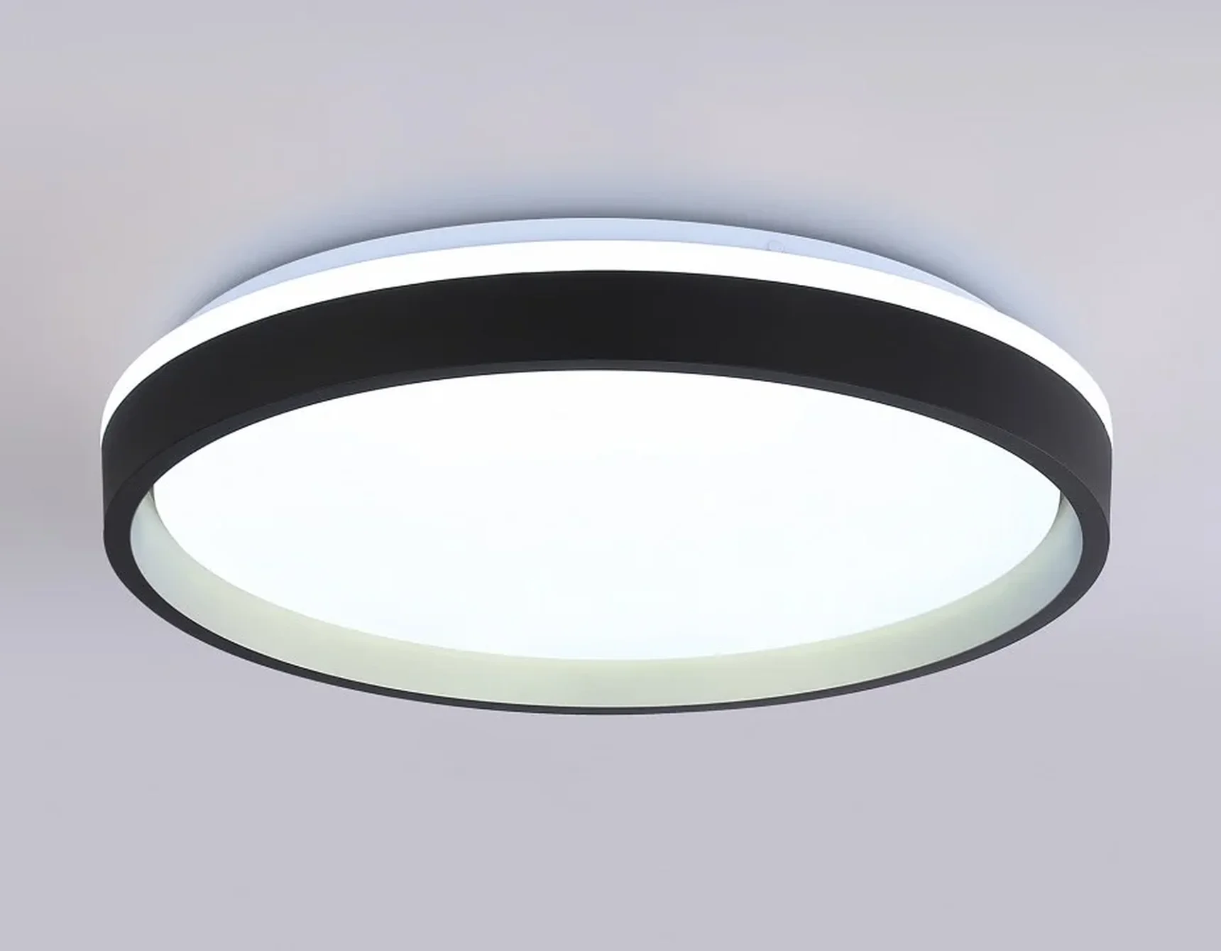 Светодиодный светильник RGB с пультом управления FZ610 BK/GD черный/золото IP20 66W 3000K-6500K+RGB D490*85 (ПДУ ИК)