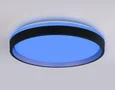 Светодиодный светильник RGB с пультом управления FZ610 BK/GD черный/золото IP20 66W 3000K-6500K+RGB D490*85 (ПДУ ИК)