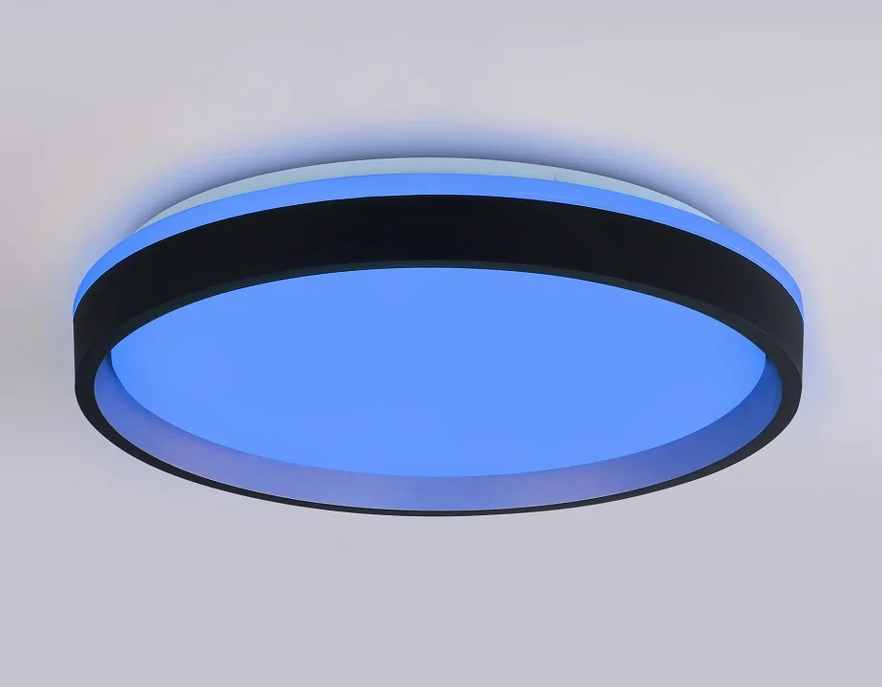 Светодиодный светильник RGB с пультом управления FZ610 BK/GD черный/золото IP20 66W 3000K-6500K+RGB D490*85 (ПДУ ИК)