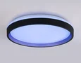 Светодиодный светильник RGB с пультом управления FZ610 BK/GD черный/золото IP20 66W 3000K-6500K+RGB D490*85 (ПДУ ИК)
