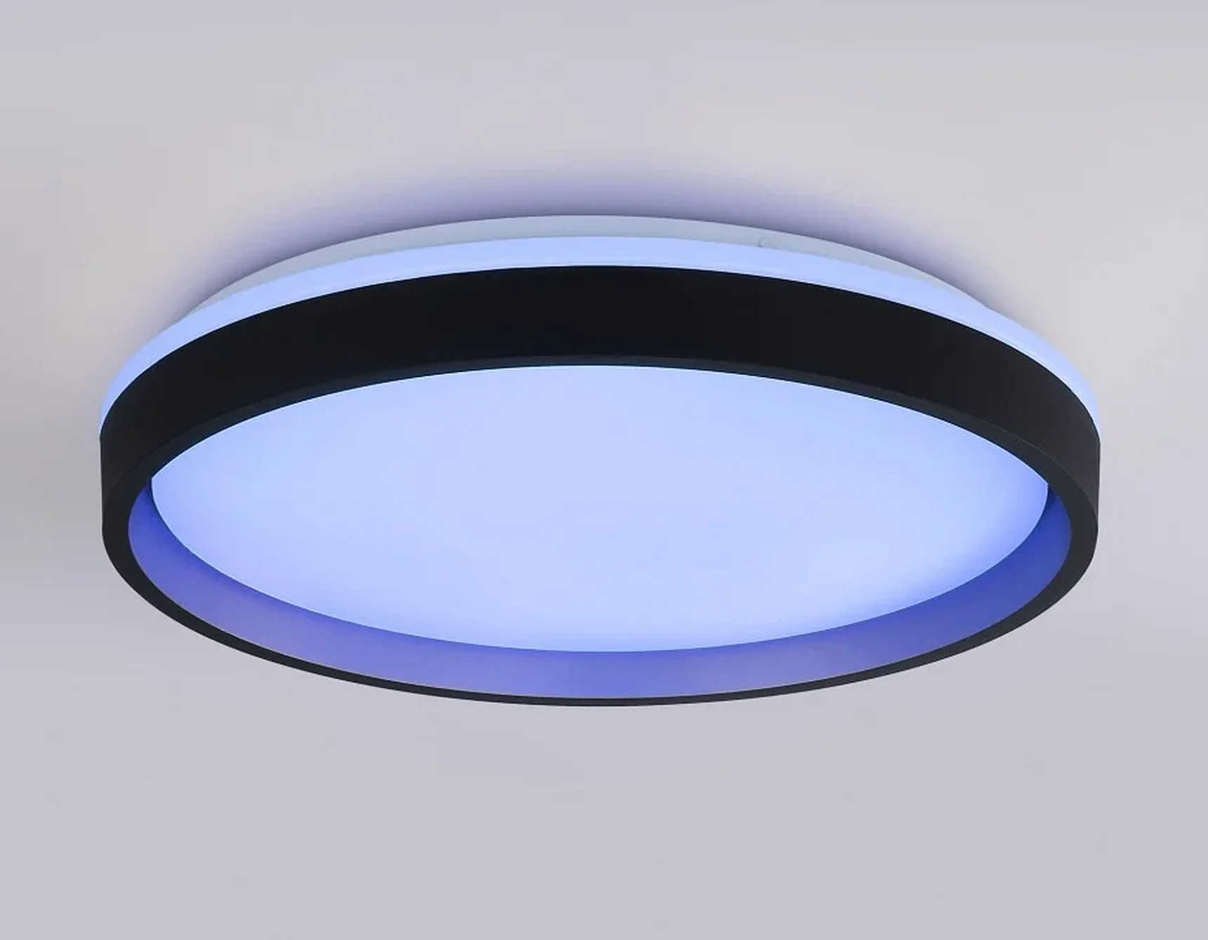 Светодиодный светильник RGB с пультом управления FZ610 BK/GD черный/золото IP20 66W 3000K-6500K+RGB D490*85 (ПДУ ИК)