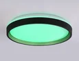 Светодиодный светильник RGB с пультом управления FZ610 BK/GD черный/золото IP20 66W 3000K-6500K+RGB D490*85 (ПДУ ИК)
