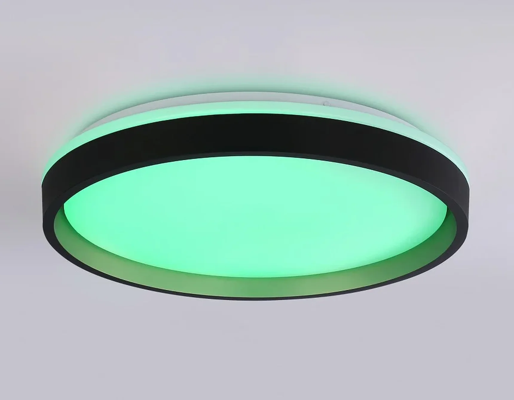 Светодиодный светильник RGB с пультом управления FZ610 BK/GD черный/золото IP20 66W 3000K-6500K+RGB D490*85 (ПДУ ИК)