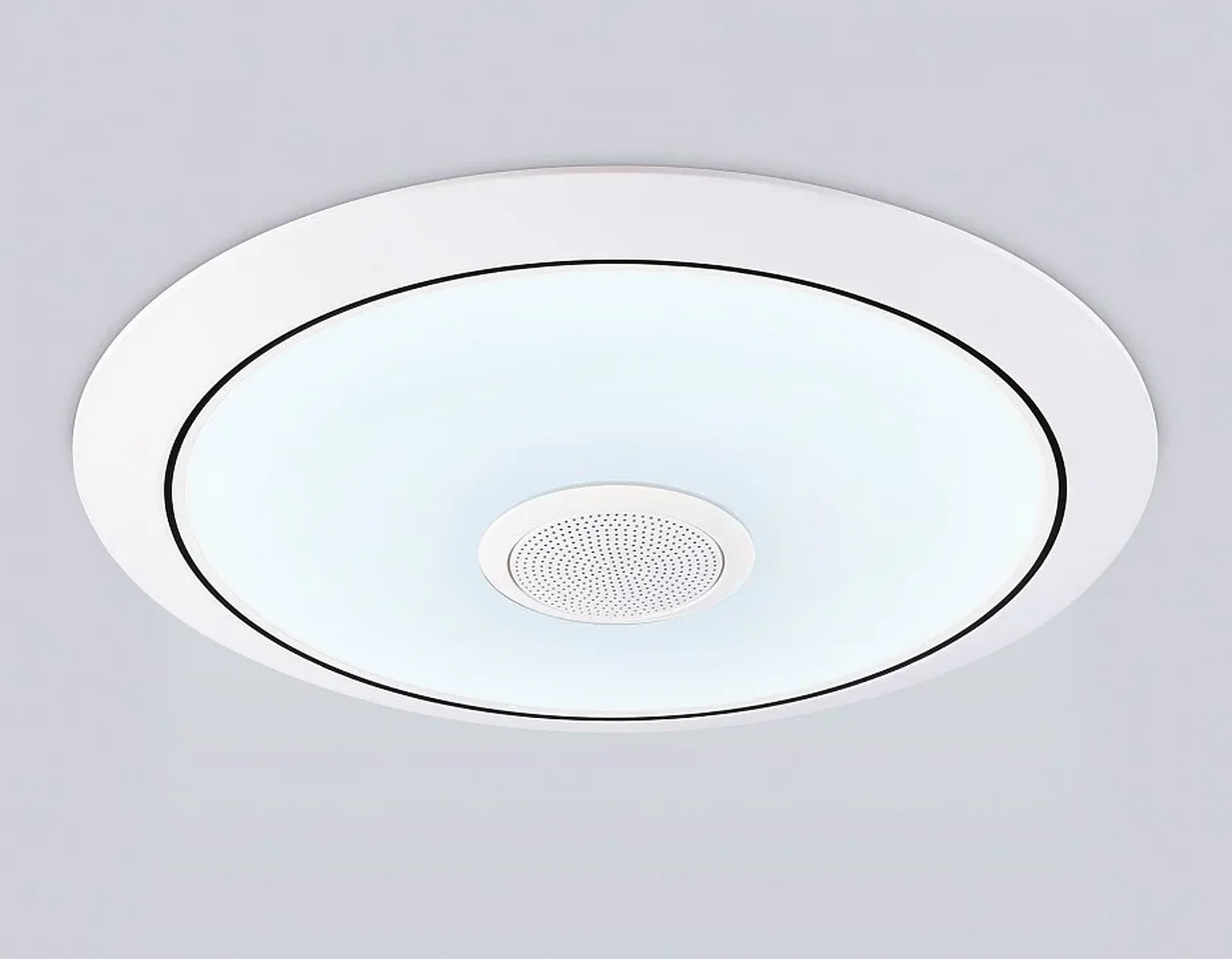 Музыкальный светодиодный светильник с подсветкой RGB FZ710 WH белый IP20 40W 3000-6500K+RGB Music 370*56 (ПДУ ИК)