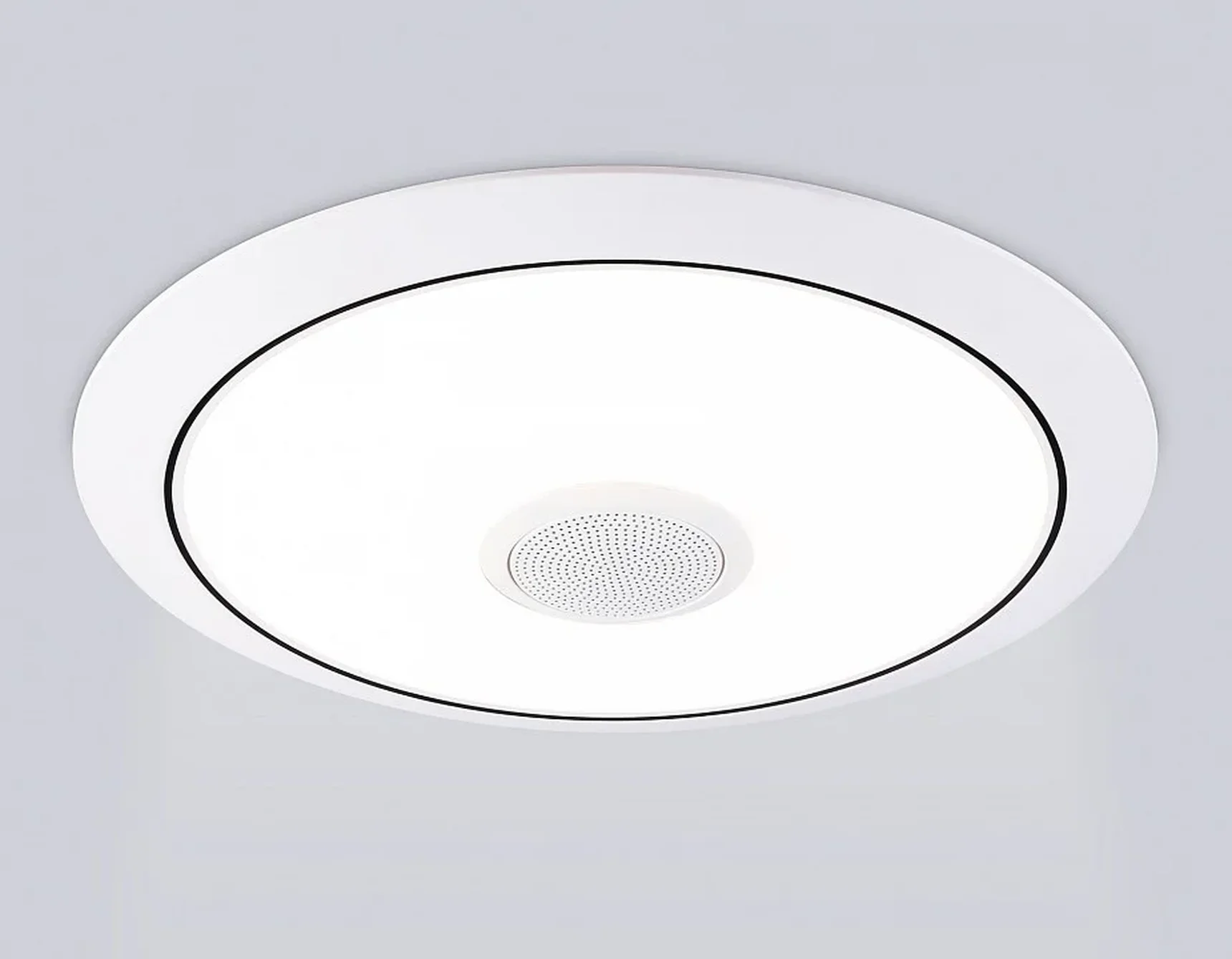 Музыкальный светодиодный светильник с подсветкой RGB FZ710 WH белый IP20 40W 3000-6500K+RGB Music 370*56 (ПДУ ИК)