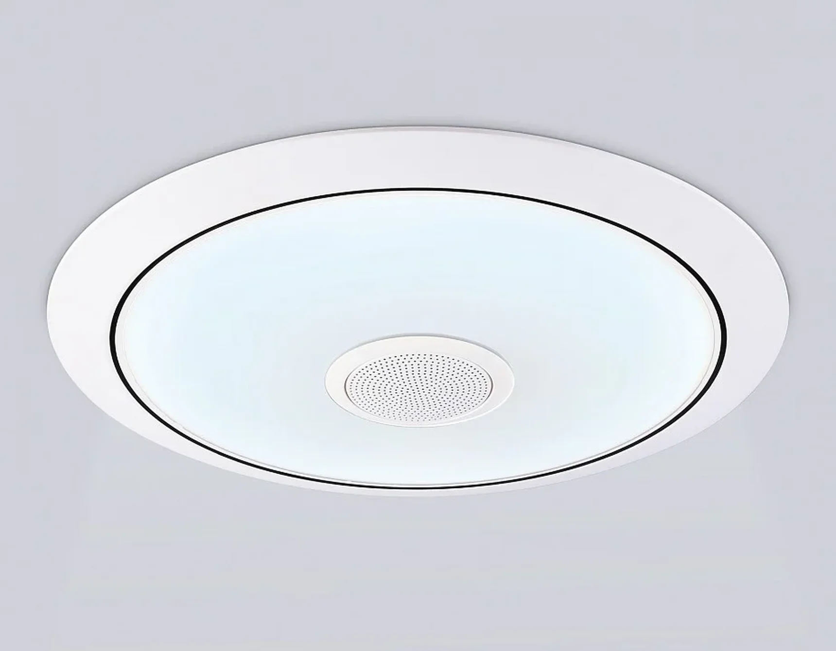 Музыкальный светодиодный светильник с подсветкой RGB FZ720 WH белый IP20 52W 3000-6500K+RGB Music 450*65 (ПДУ ИК)