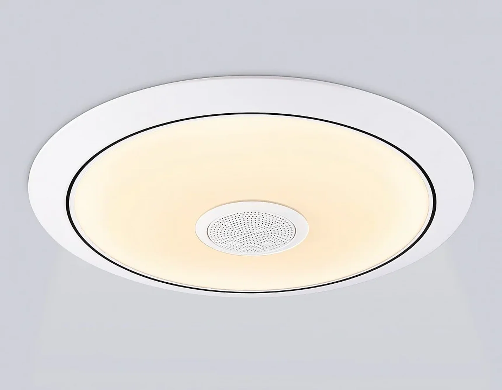 Музыкальный светодиодный светильник с подсветкой RGB FZ720 WH белый IP20 52W 3000-6500K+RGB Music 450*65 (ПДУ ИК)