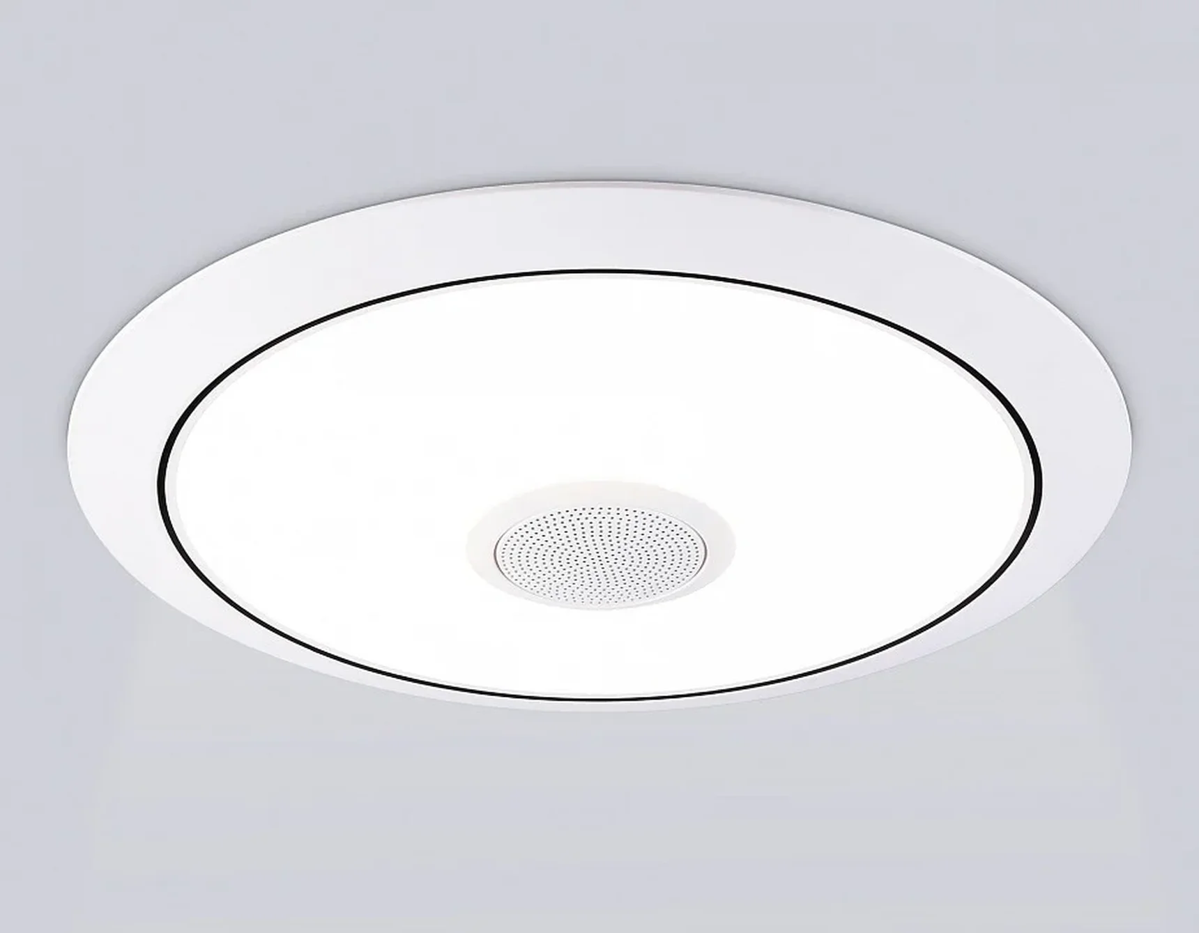 Музыкальный светодиодный светильник с подсветкой RGB FZ720 WH белый IP20 52W 3000-6500K+RGB Music 450*65 (ПДУ ИК)