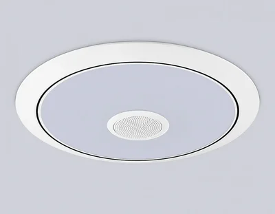 Музыкальный светодиодный светильник с подсветкой RGB FZ720 WH белый IP20 52W 3000-6500K+RGB Music 450*65 (ПДУ ИК)