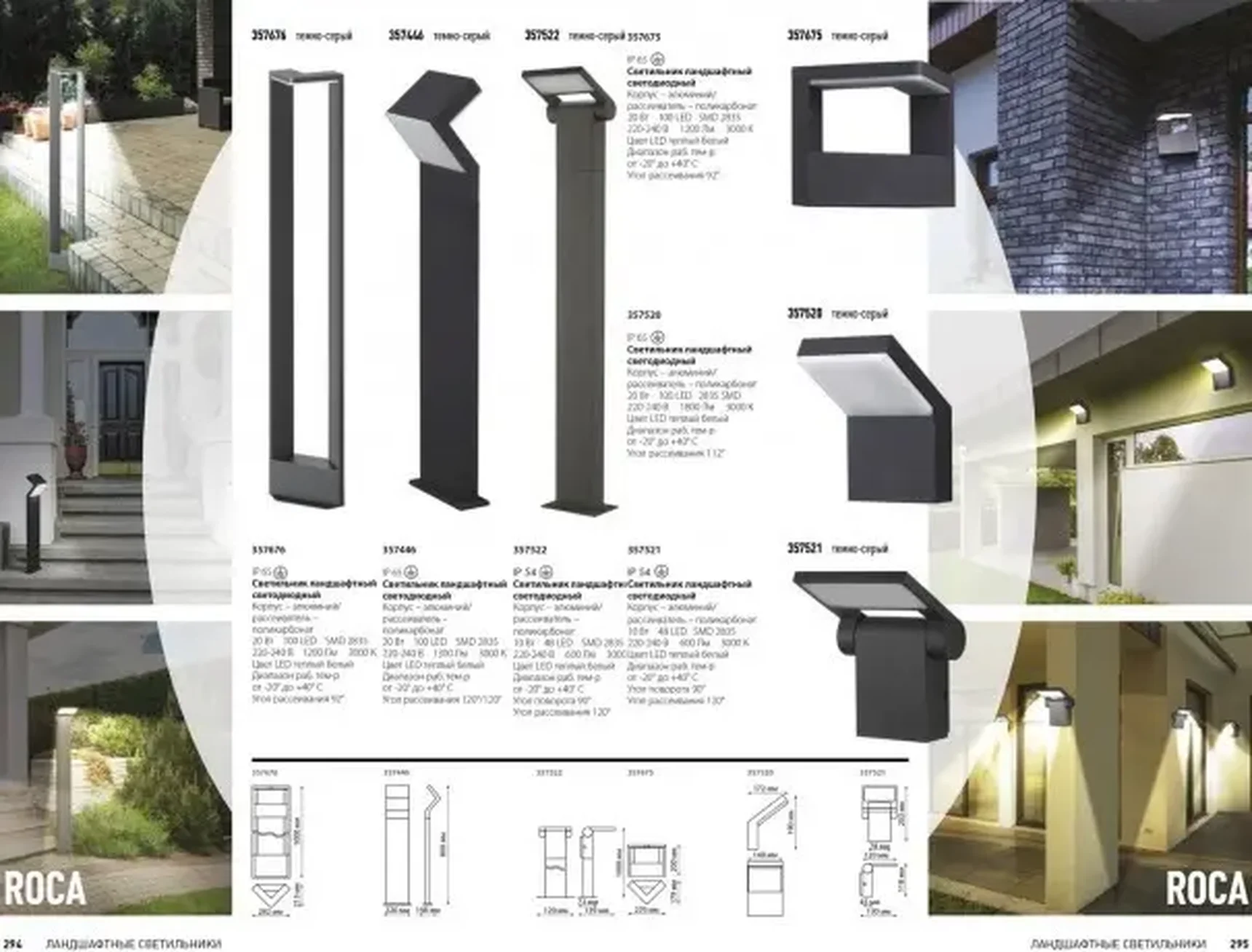 Уличный светодиодный настенный светильник Novotech ROCA 357521