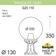 Ландшафтный фонарь FUMAGALLI MICROLOT/G250. G25.110.000.BYE27