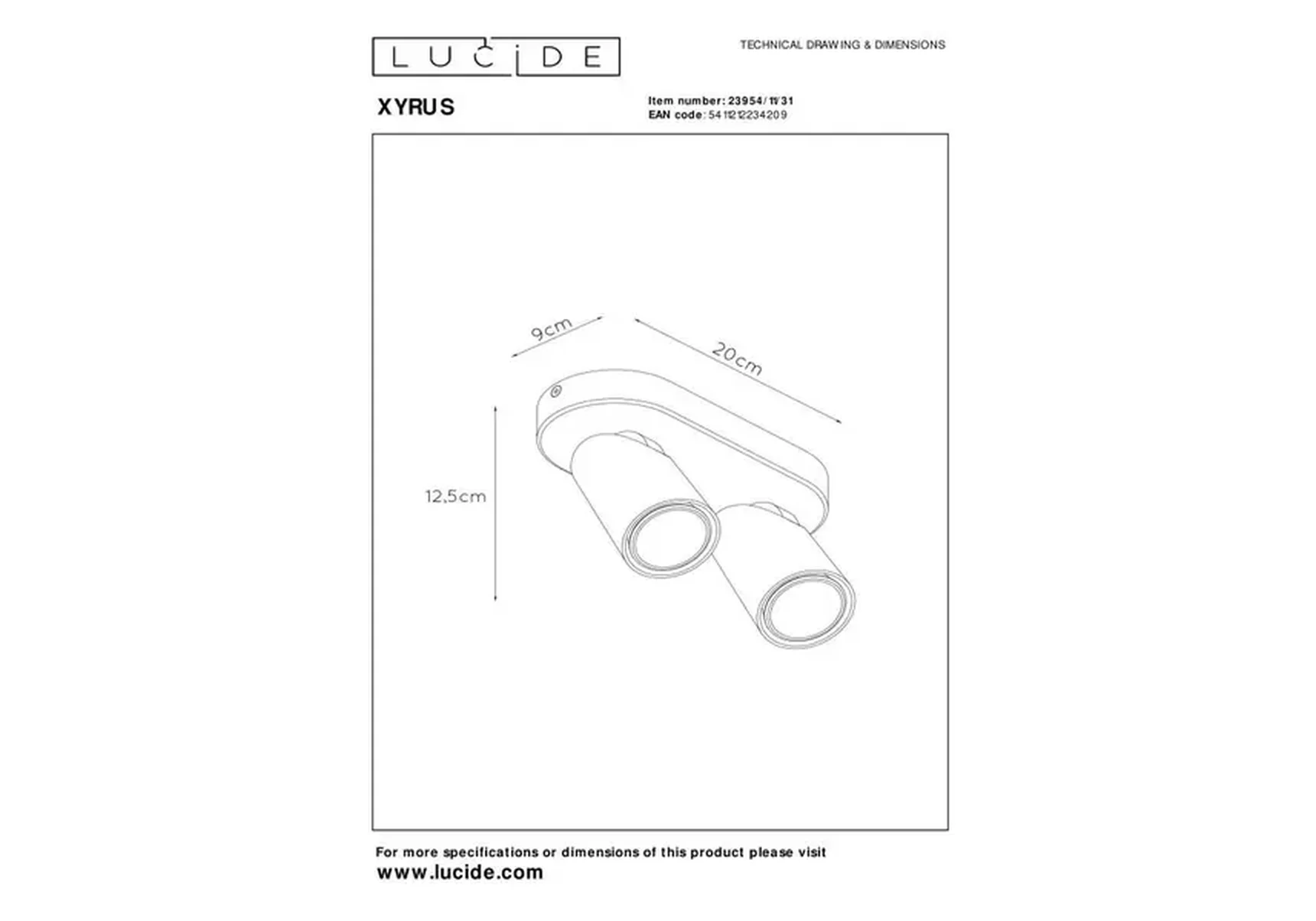Спот Lucide Xyrus 23954/11/31
