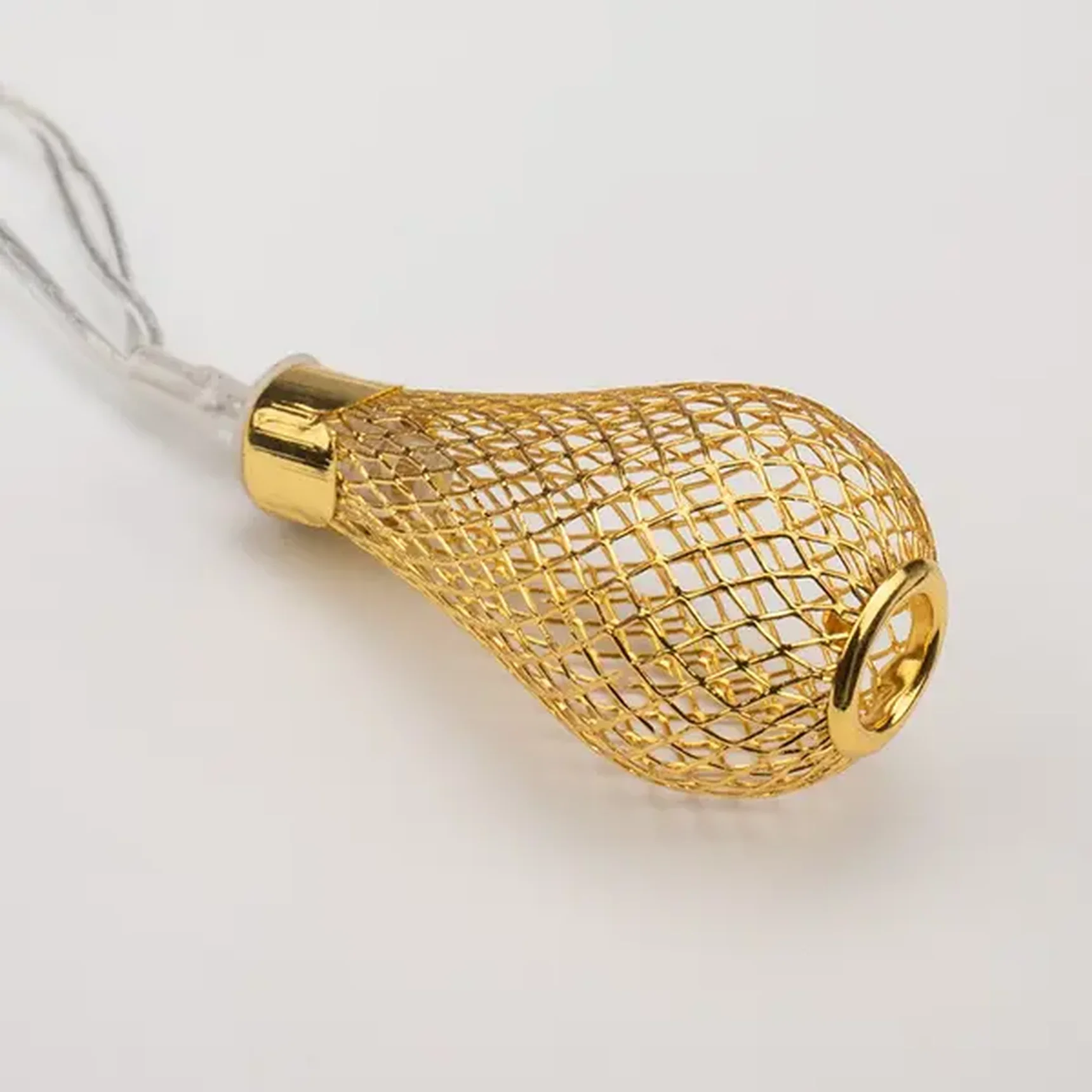 Гирлянда светодиодная Восточные фонарики 10 LED ЖЕЛТЫЕ 1,5 метра, прозрачный ПВХ, питание 2xАА