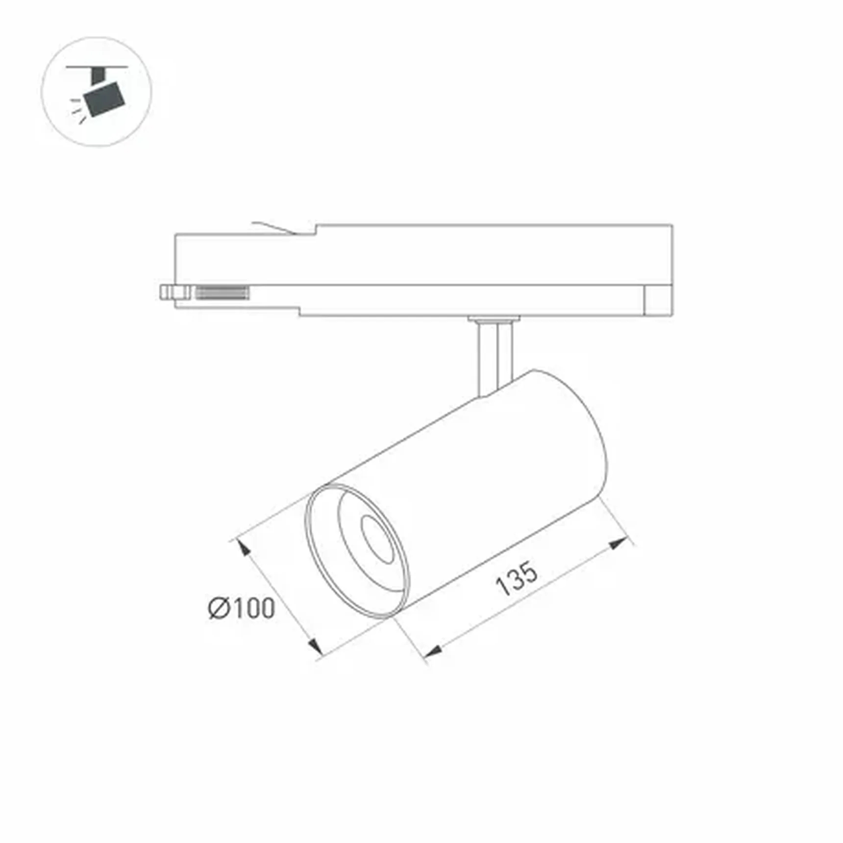 Светильник LGD-NIKA-4TR-R100-40W Warm3000 (WH, 24 deg, 230V) (Arlight, IP20 Металл, 5 лет)