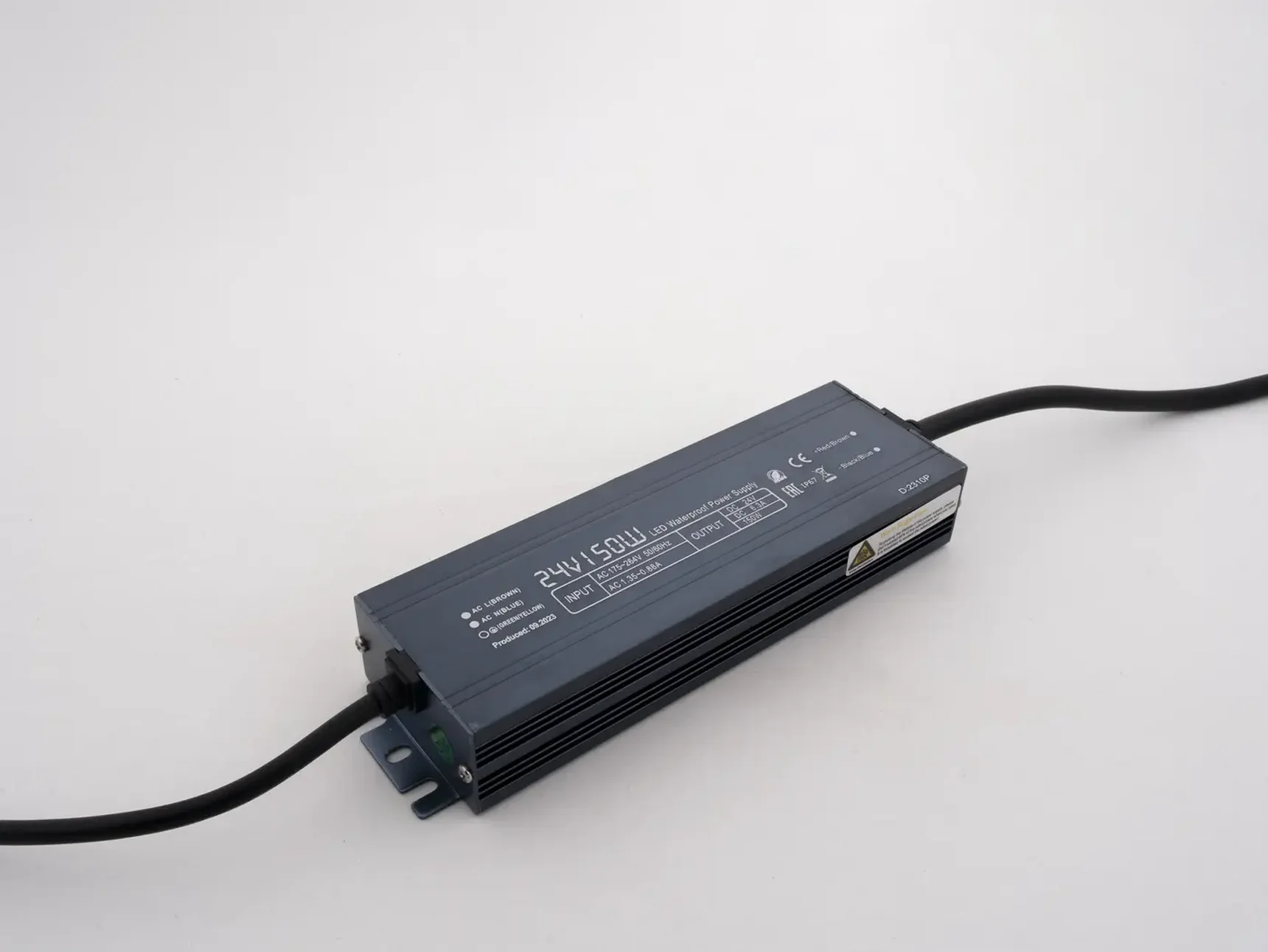 Блок питания LEDS POWER 150Вт 24В IP67 алюминий SLIM 003146