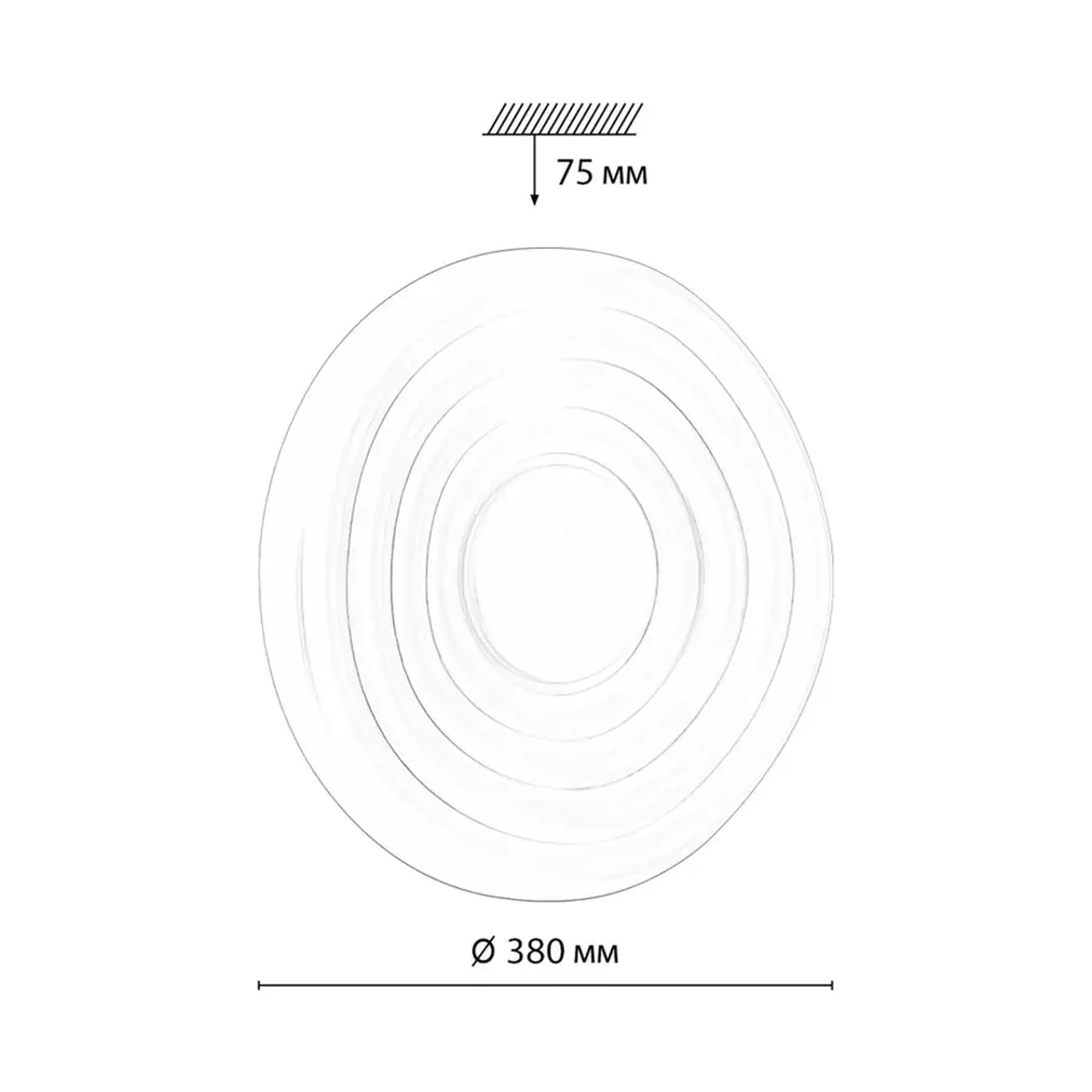 7679/DL PALE SN 153 Светильник пластик/белый LED 48Вт 3000-6000К D380 IP43 пульт ДУ FASS