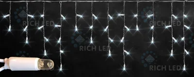 Светодиодная бахрома 112 LED, 6 Ватт, IP65, для улицы, провод белый, Свечение: постоянное, RL-i3*0.5-RW/W