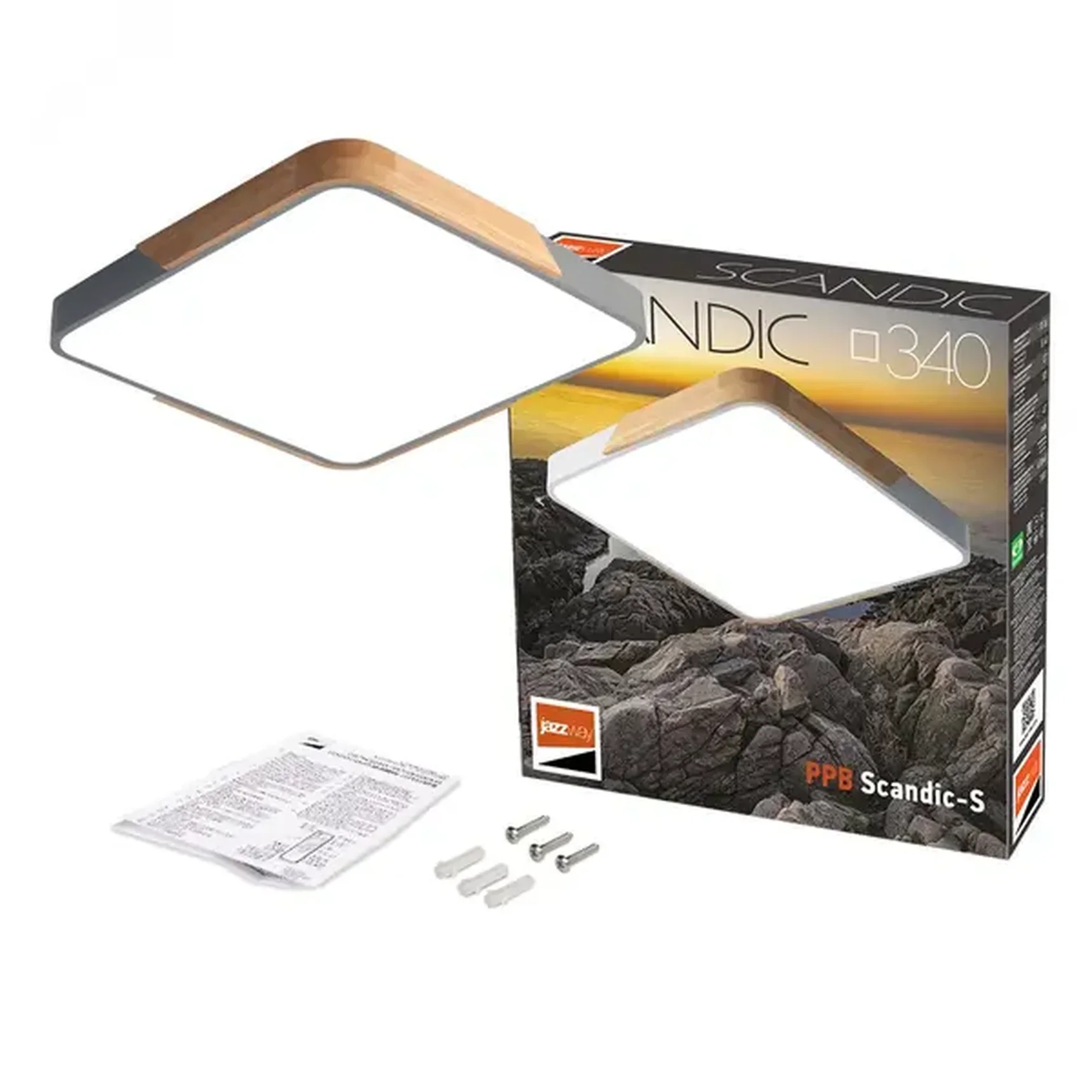 Светильник светодиодный потолочный PPB Scandic-S 36w 4000K GR/W IP20, 5037373