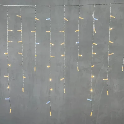Гирлянда Бахрома с Колпачком 3,2 x 0,9 м Белая с Мерцанием Белого Диода 220В, 168 LED,