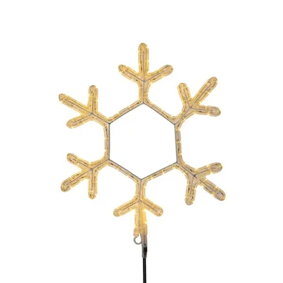 Фигура Снежинка, цвет ТЕПЛЫЙ БЕЛЫЙ, размер 30х28см