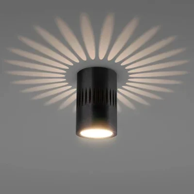 Потолочный светодиодный светильник Elektrostandard DLS026 7W 4200К черный 4690389167003