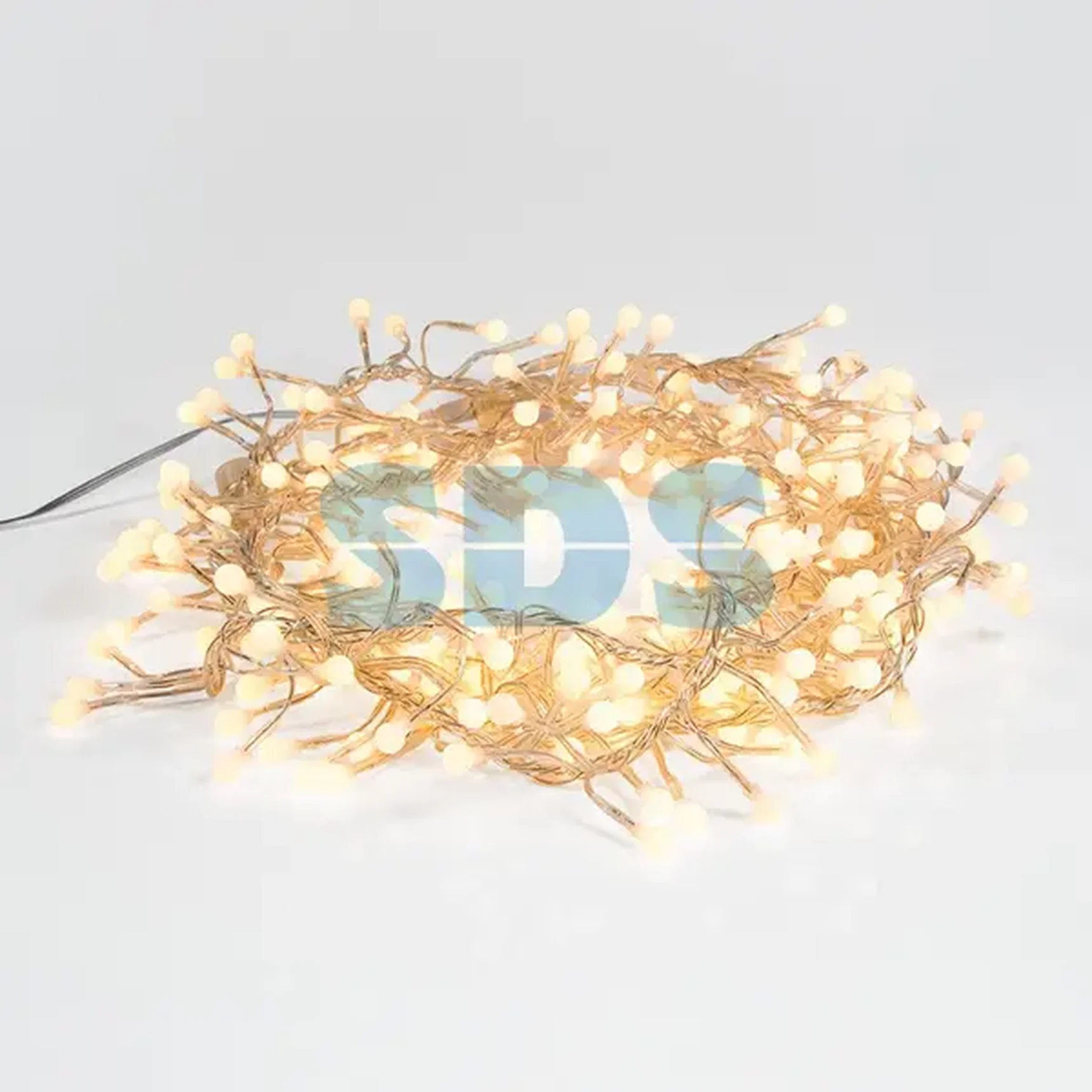 Гирлянда Мишура LED  3 м  Прозрачный ПВХ, 288 диодов, цвет желтый