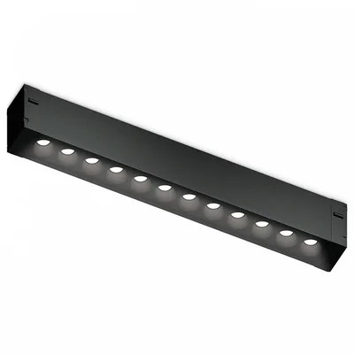 Светильник светодиодный трековый для шинопровода Magnetic GL1720 BK черный IP20 12W 4200K 220V 24° 232*25*42 (Без ПДУ)