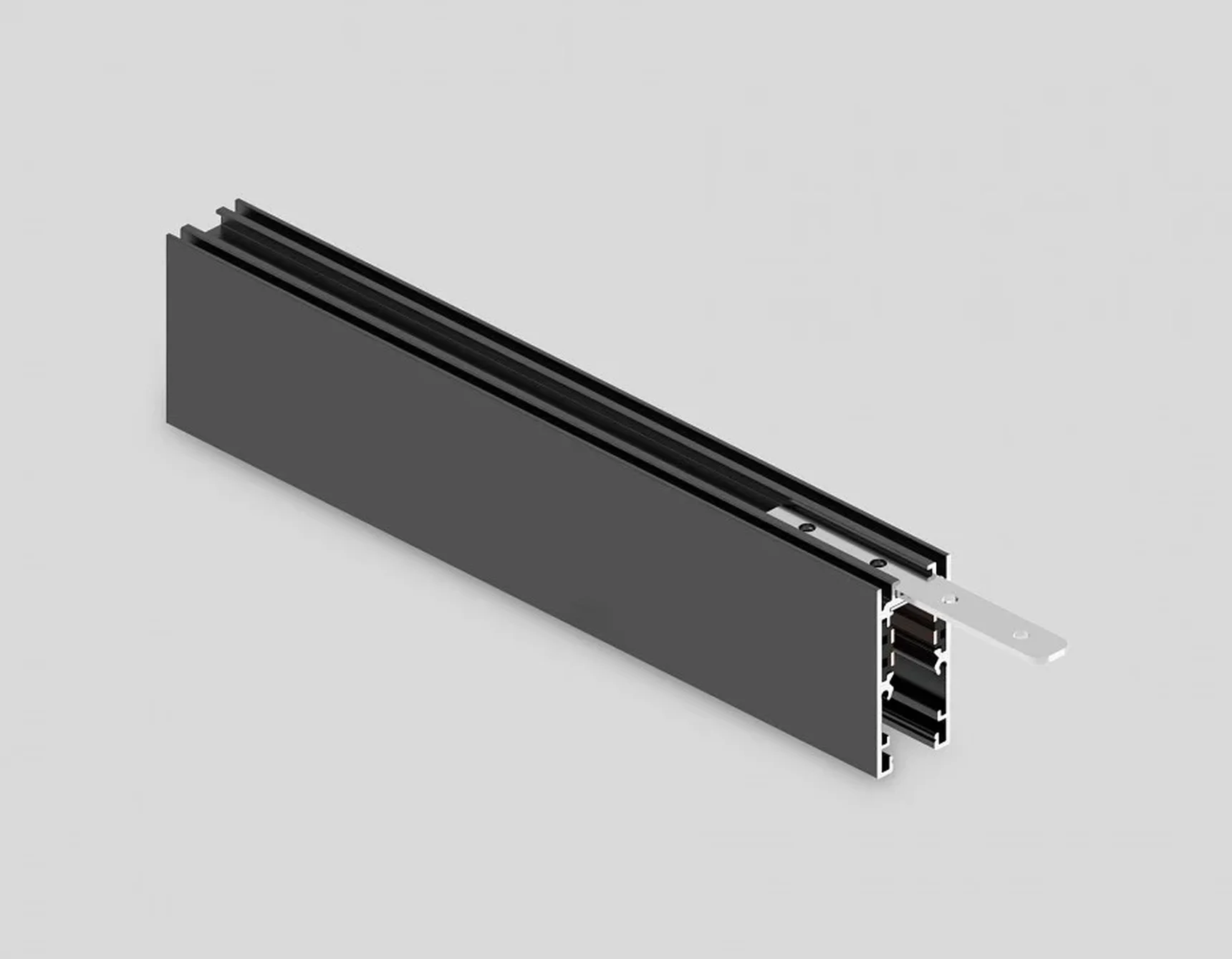 Шинопровод низковольтный накладной Magnetic 48V 10mm GL1915 BK черный IP20 2000*21*43