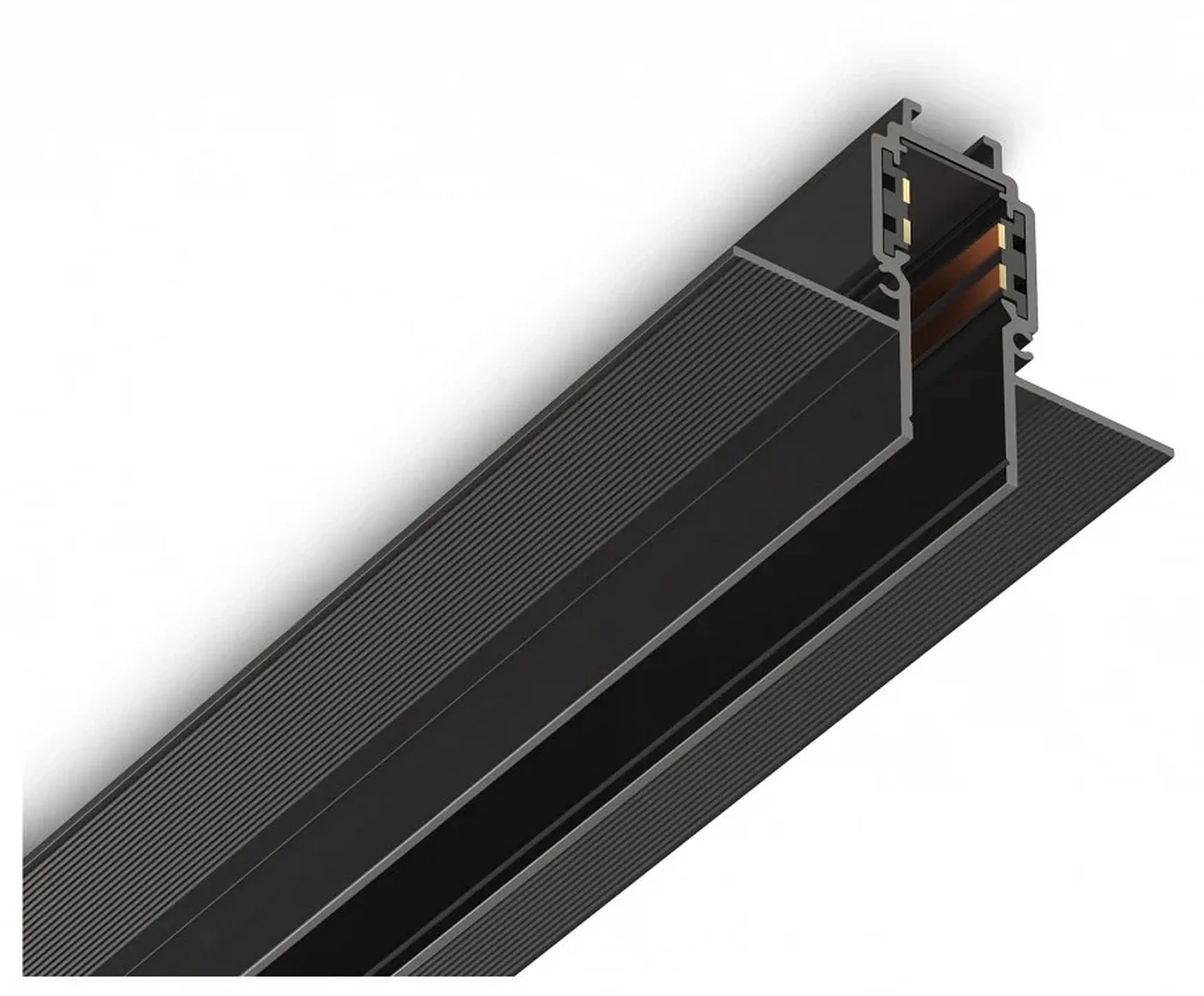 Шинопровод 2м встраиваемый под ГКЛ 12,5мм Magnetic standard 48V 10mm GL1922 BK черный IP20 2000*55*43
