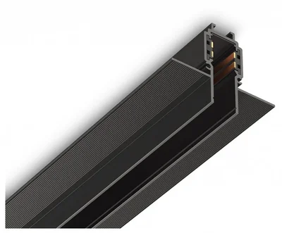 Шинопровод 3м встраиваемый под ГКЛ 12,5мм Magnetic standard 48V 10mm GL1925 BK черный IP20 3000*55*43
