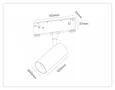 Светильник светодиодный трековый Magnetic 48V 10mm GL2305 BK черный IP20 12W 3CCT 3000-6000K 48V 24° D45*100