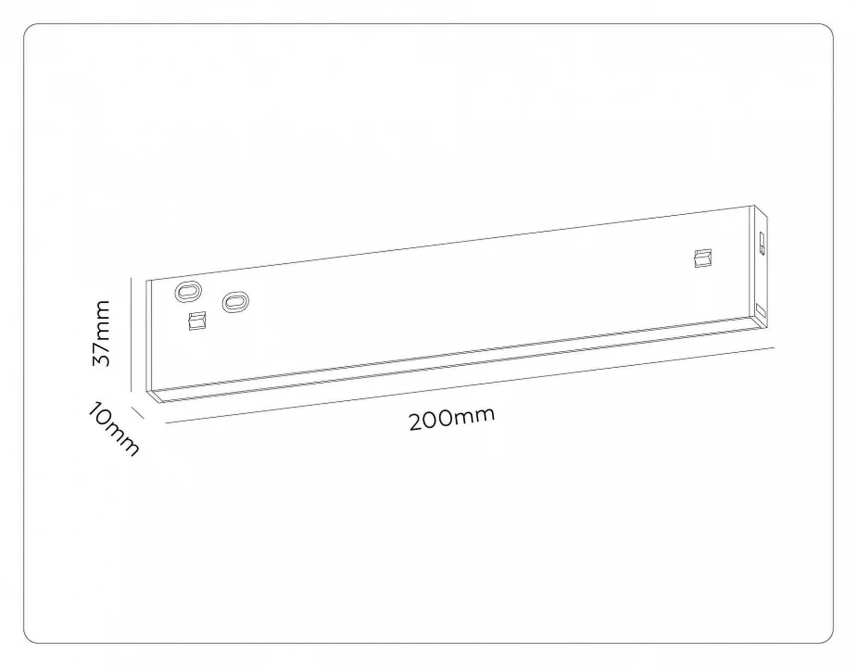 Светильник светодиодный трековый Magnetic 48V 10mm GL2320 BK черный IP20 10W 3CCT 3000/4200/6400K 200*10*37