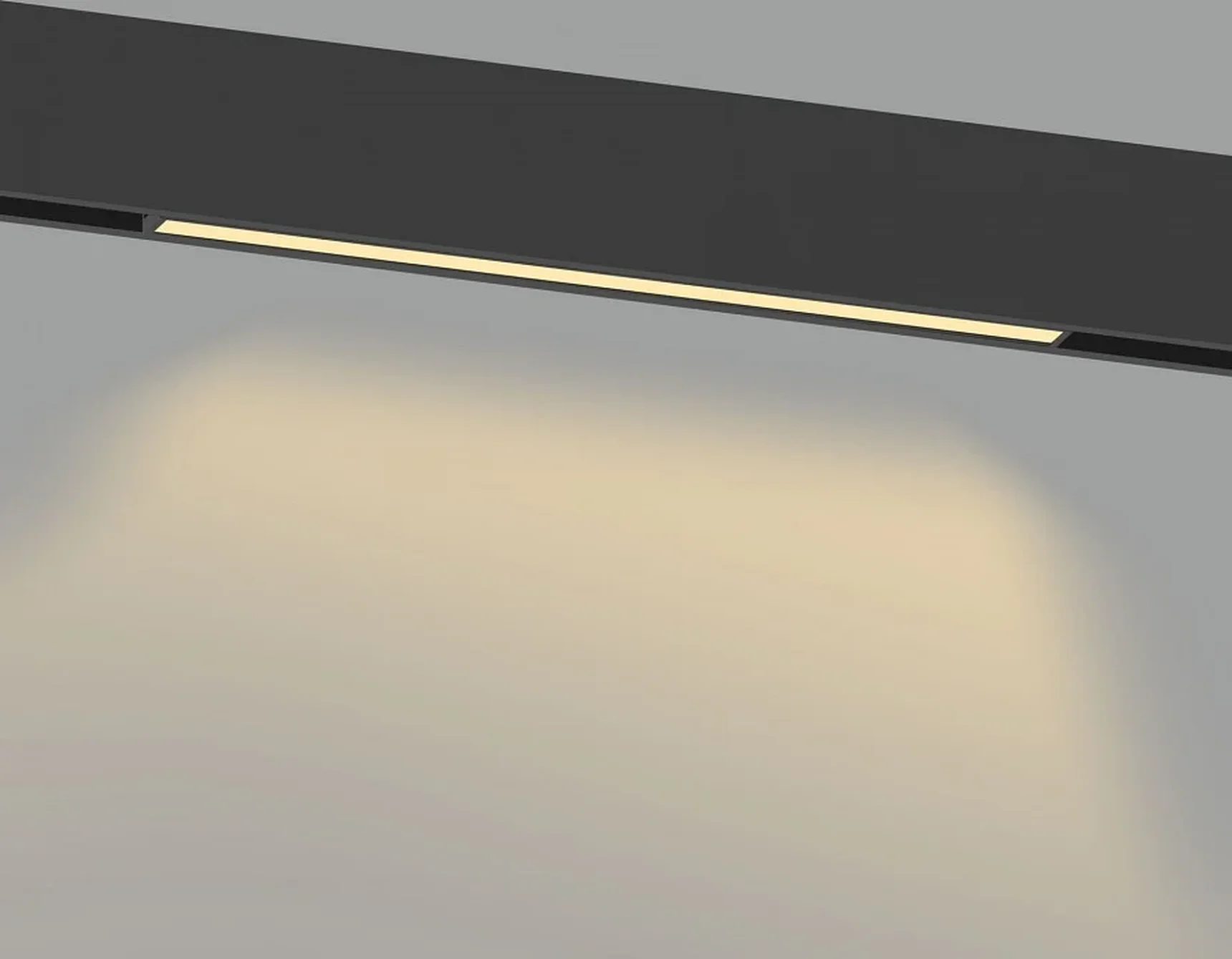 Светильник светодиодный трековый Magnetic 48V 10mm GL2325 BK черный IP20 20W 3CCT 3000-6400K 400*10*37