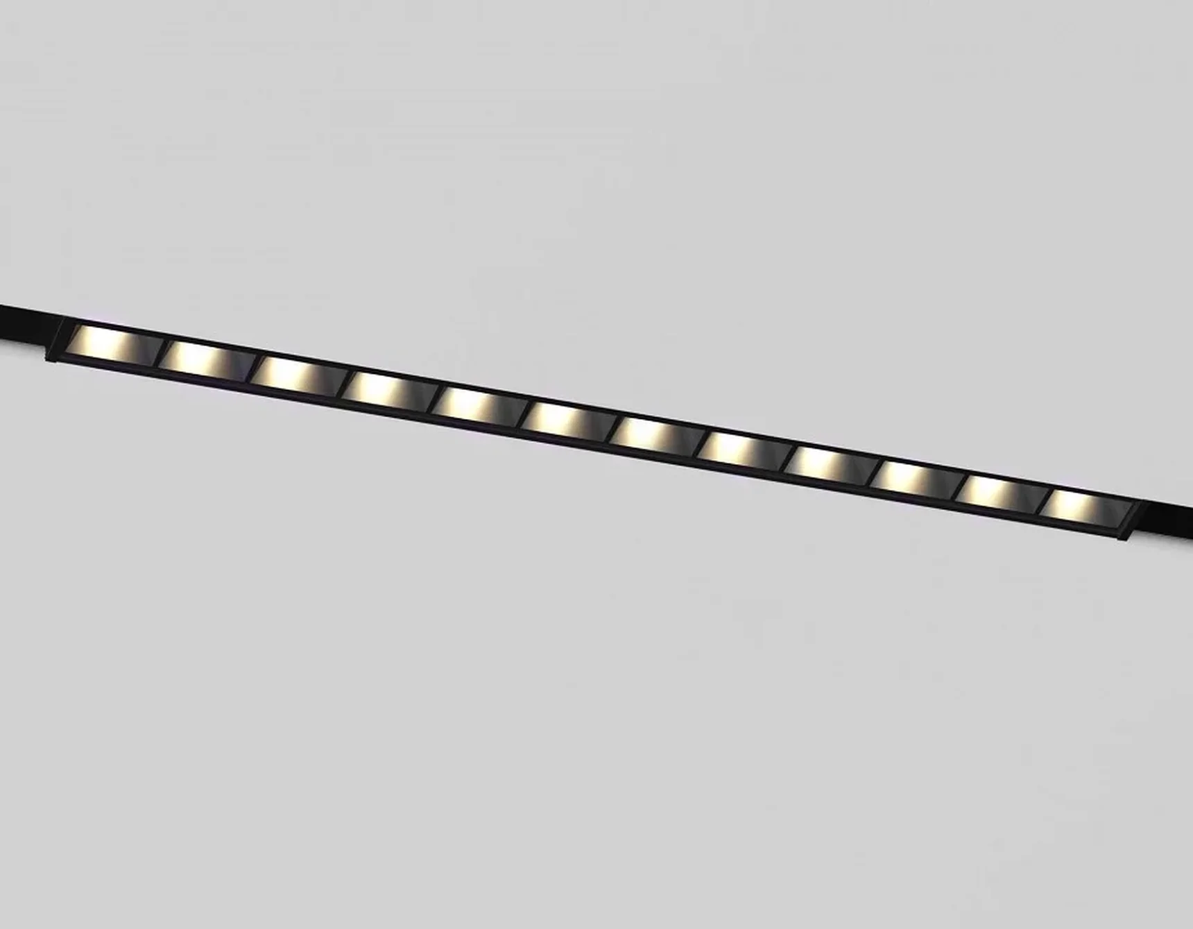 Светильник светодиодный трековый Magnetic 48V 10mm GL2335 BK черный IP20 10W 3CCT 3000/4200/6400K 200*10*37